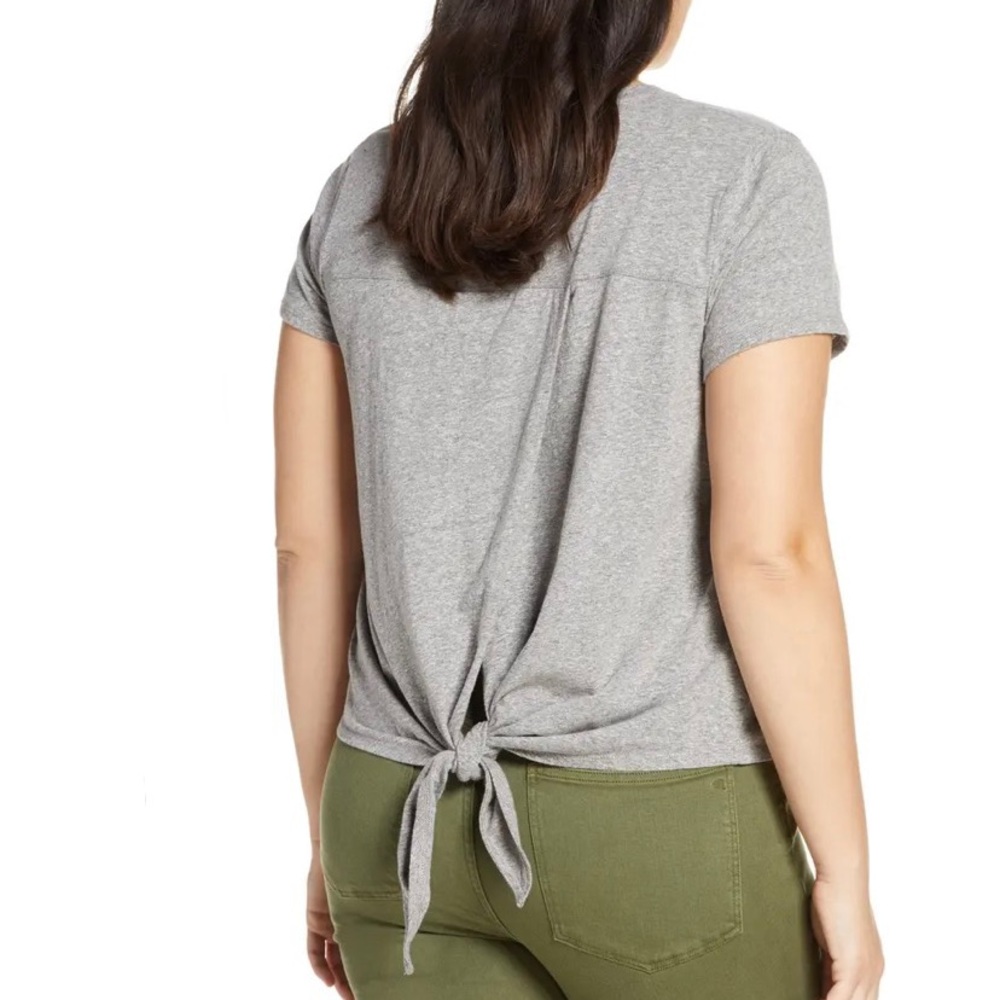 NWOT Madewell Heather Grey Knot Back T-shirt